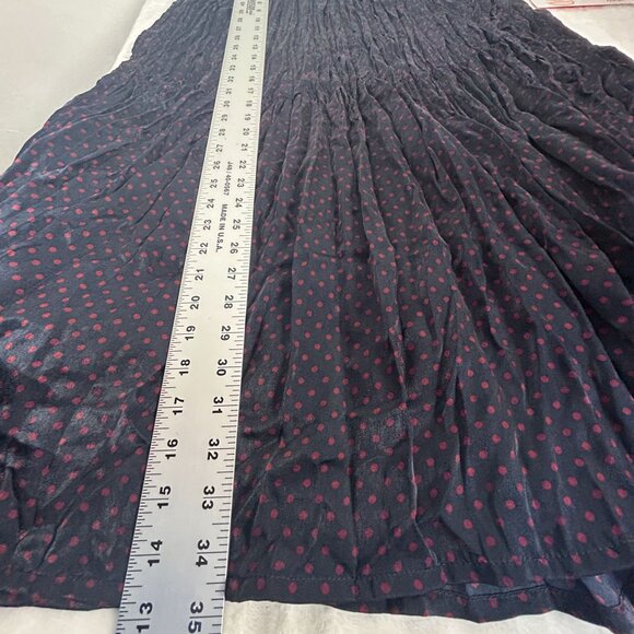 Ines De La Fressange Uniqlo Womens Polka Dot Twist Pleated Long Skirt Large New - Picture 8 of 8